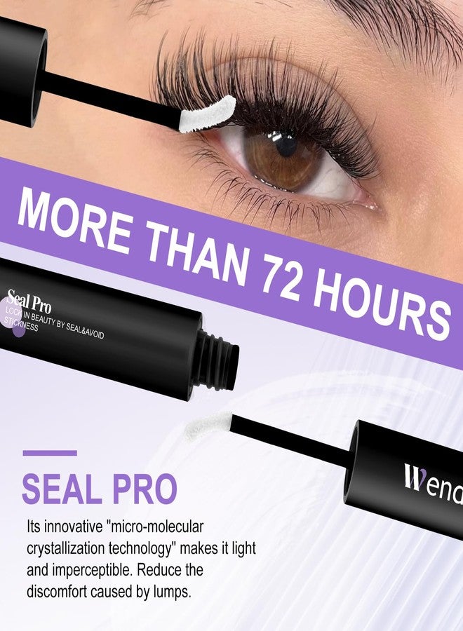 WENDY LASHES Wendy Upgraded Lash Cluster Glue: Lash Bond and Seal Pro Waterproof, Strong & Flexible Hold, Long-Lasting 72H, Gentle Low Odor, Quick-Dry, Eyelash Glue Bond Pro+Seal Pro（6ml+6ml） - Image 4